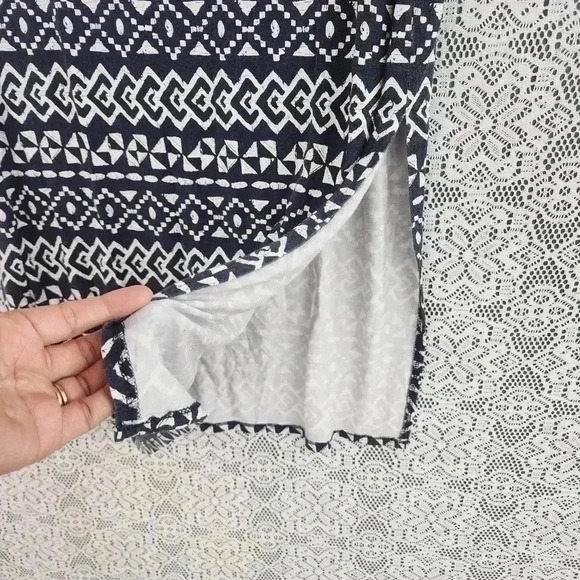 Loft Rayon stretched pattern midi pencil slip skirt MP - Picture 3 of 8